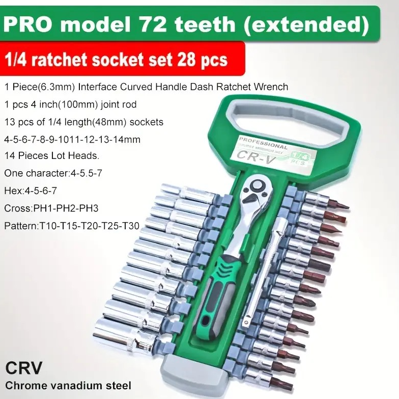 JUEGO DE RACHET 28 PIEZAS